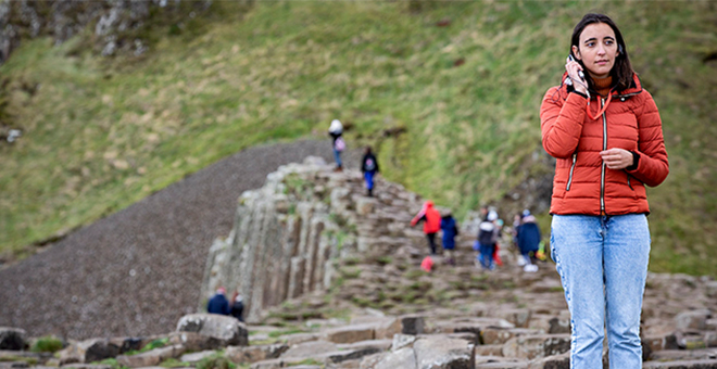 Audio guide and hands off visitor experience Giants Causeway World Heritage Site